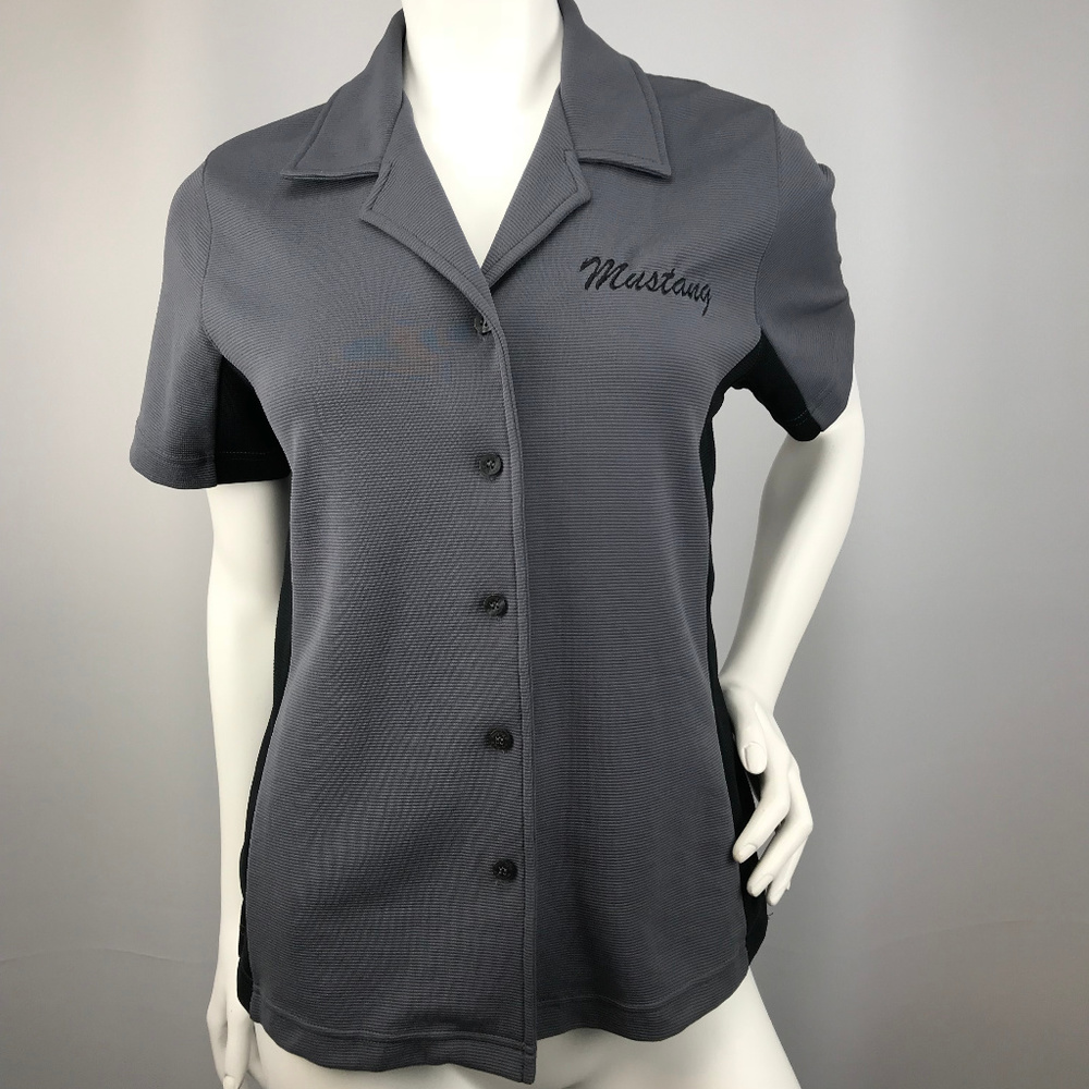 Il Migliore S/P Gray Mustang Racing Bowling Shirt